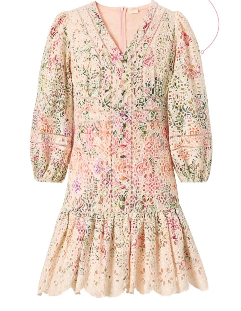 NEW MARLO kid's harper floral mini dress in cream